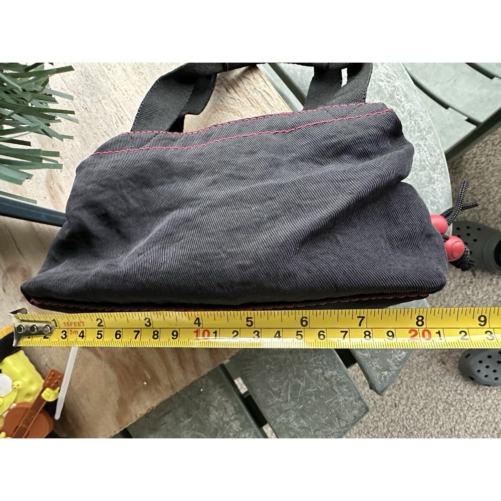 Vintage Nine West Y2K Black Red Handbag Small Purse Zip - Picture 16 of 16